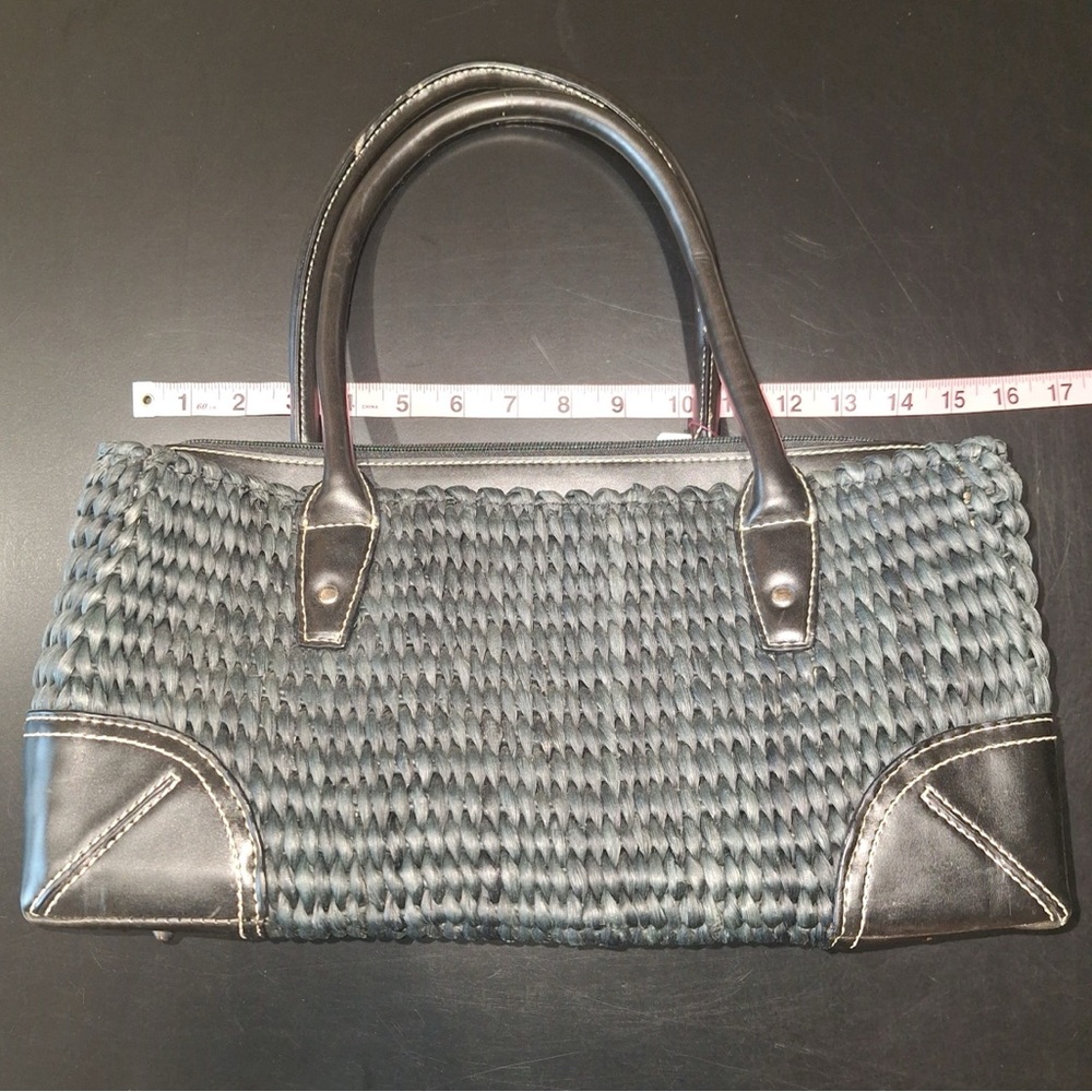 Black Woven Shoulder Bag - Picture 8 of 8